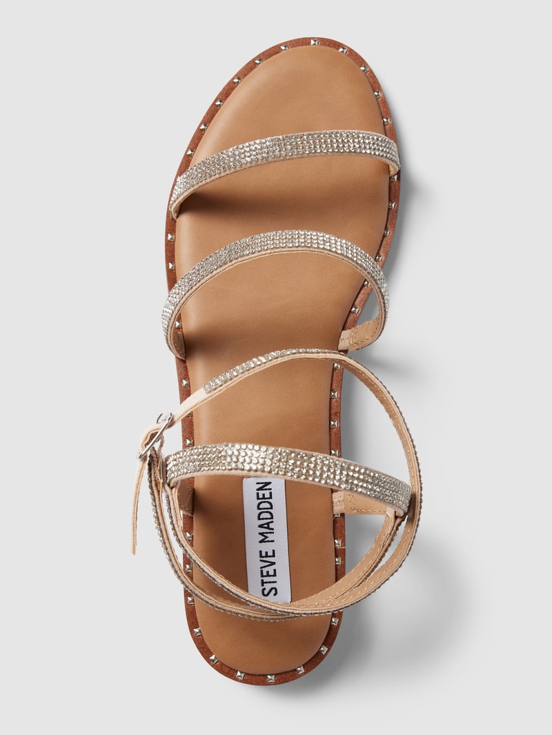 Sandalen mit Strasssteinbesatz Modell 'TRANSPORT' in silber