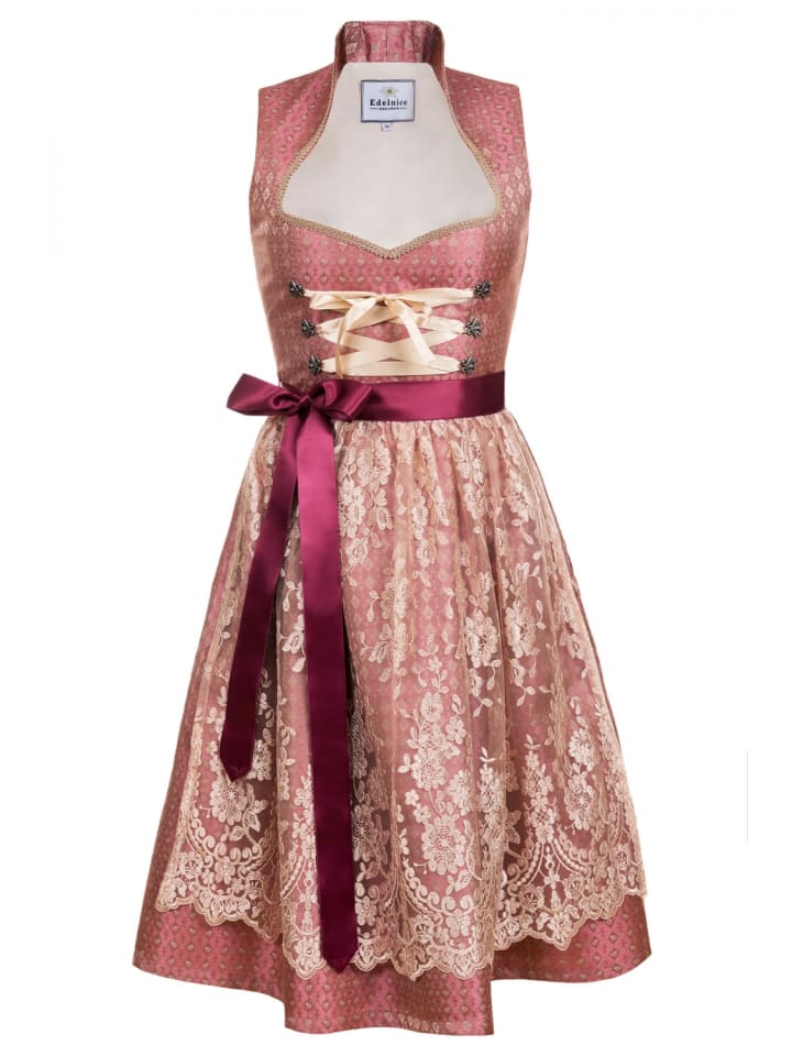 Edelnice Midi Dirndl 2-teilig Diana in rose günstig kaufen
