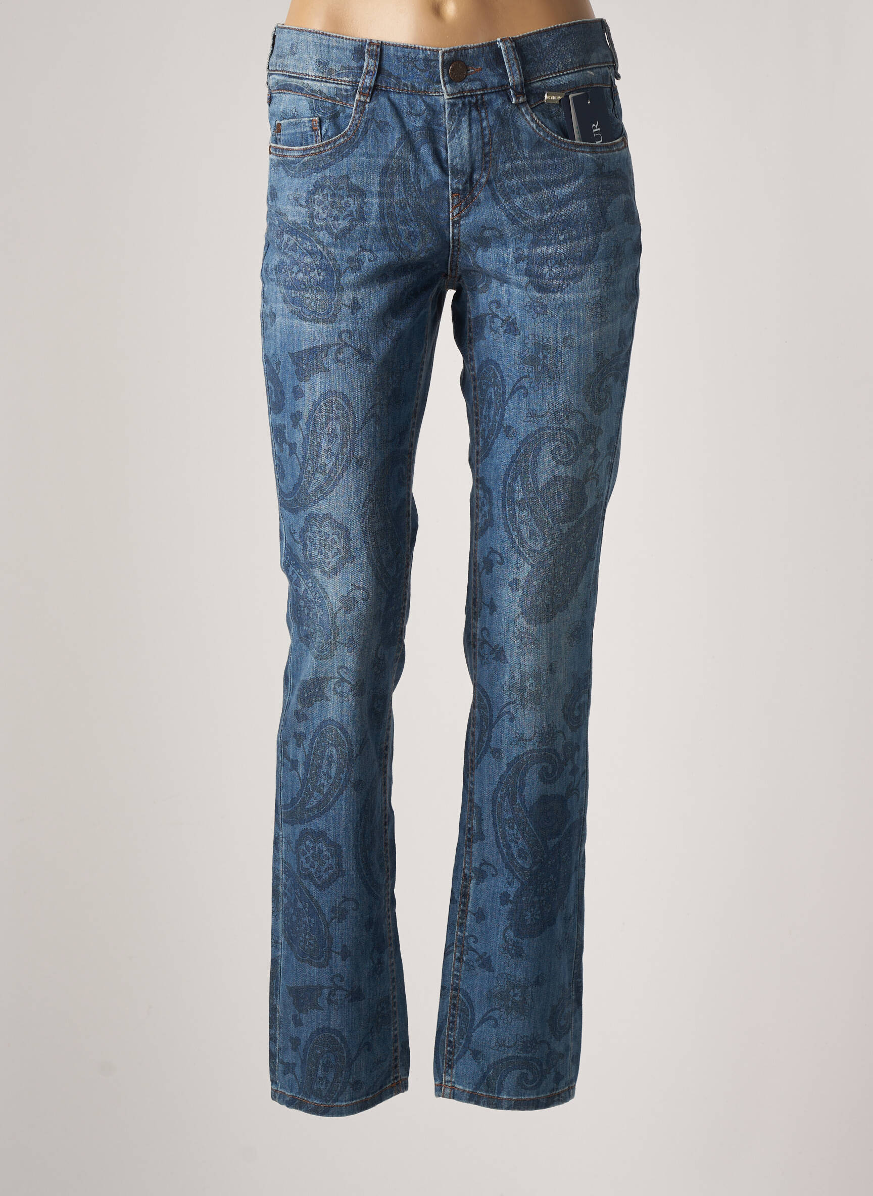 Atelier Gardeur Jeans Coupe Slim Femme couleur bleu
