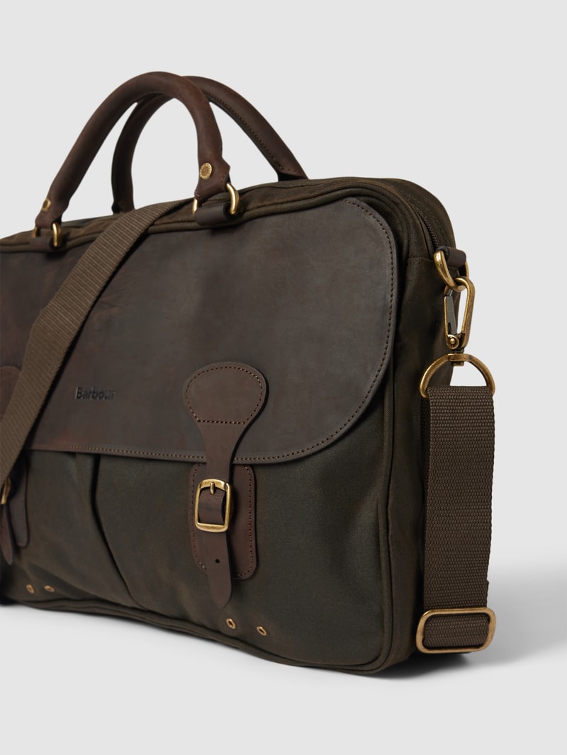 Laptoptasche mit Tragehenkel in olivgrün