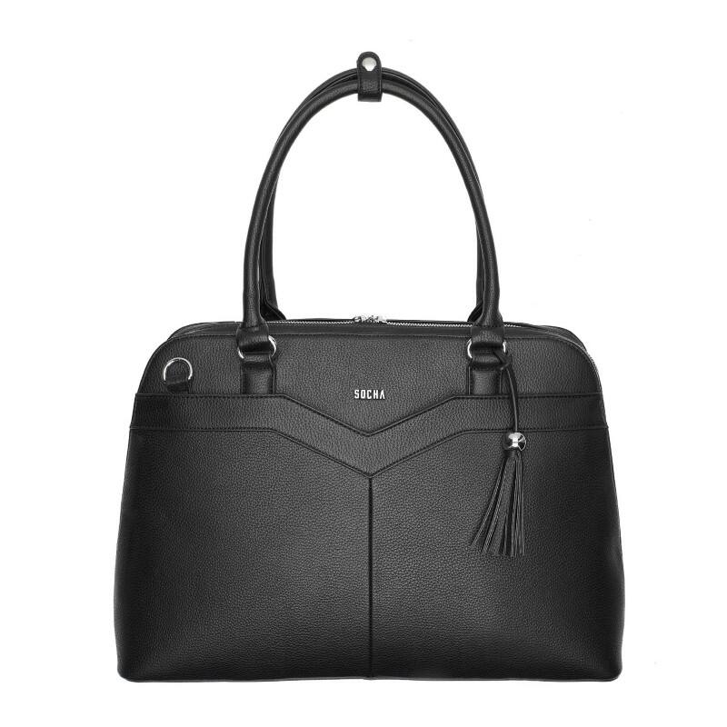SOCHA Laptoptasche Couture V Feinsynthetik Schwarz 15.6 