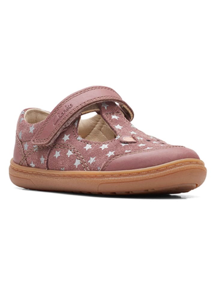 Clarks Leder-Ballerinas in Rosa günstig kaufen