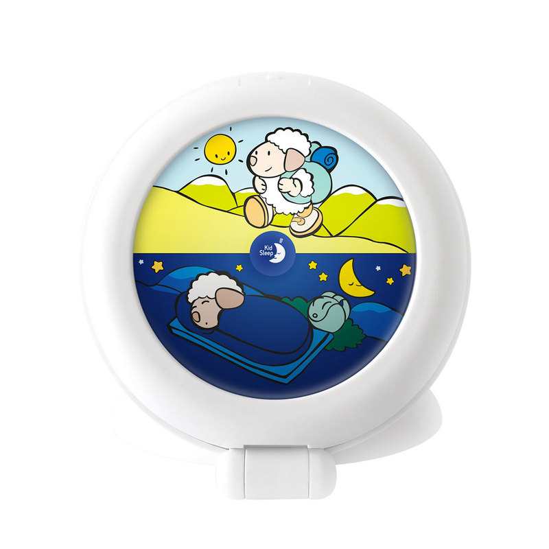 Veilleuse indicatrice de réveil nomade blanc Globe trotter Pabobo