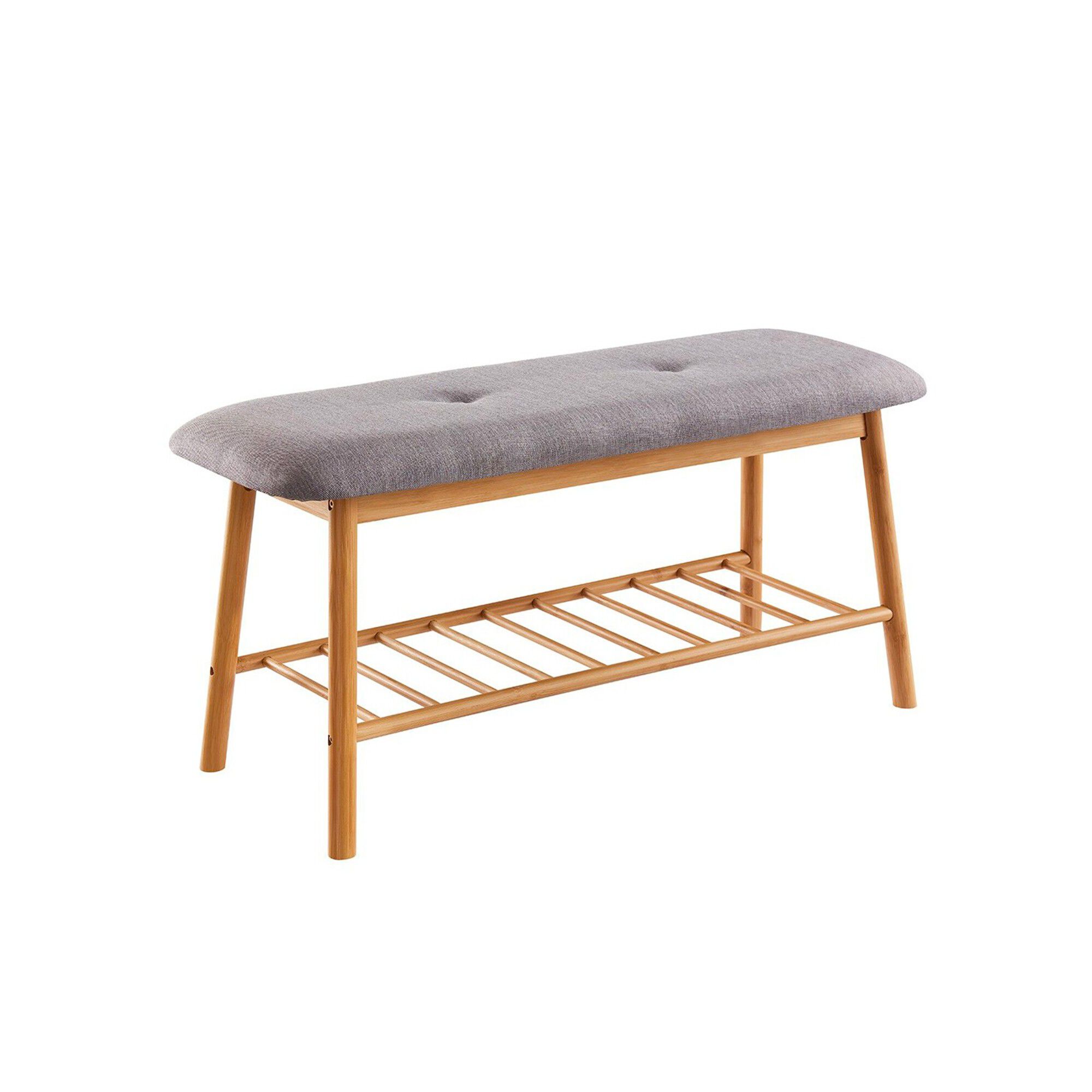 Banc en bambou avec coussin