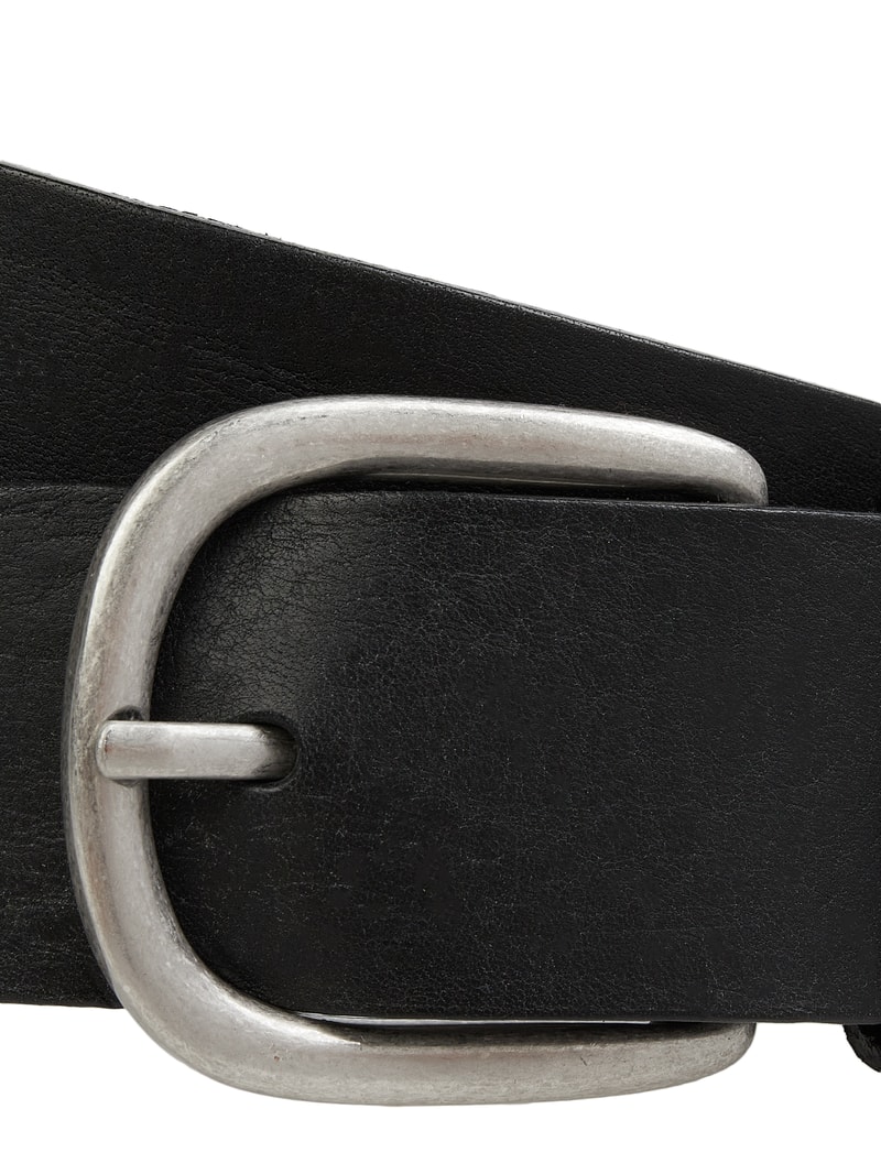 Gürtel aus Leder in schwarz