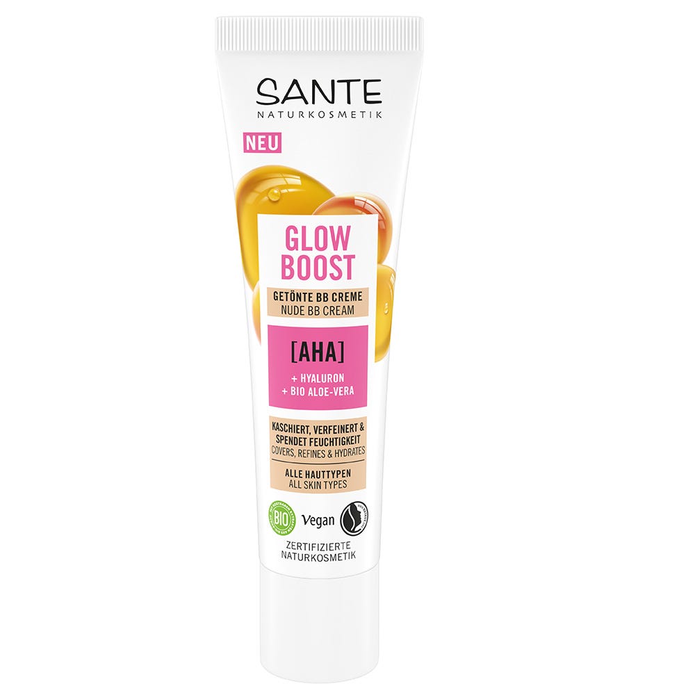 SANTE Glow Boost Aminosäure & Bio-Aloe Vera Getönte BB Creme AHA 30 ml