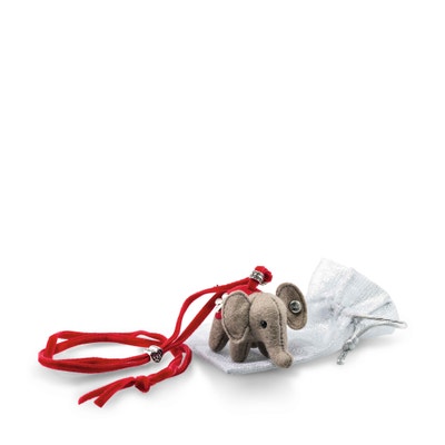Halskette Elefäntle, 6 cm, dunkelgrau