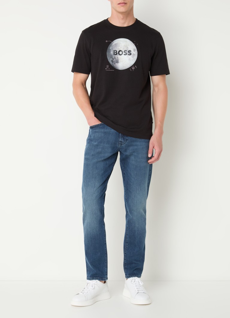 Calça jeans HUGO BOSS Slim fit em mistura de liocel com lavagem média