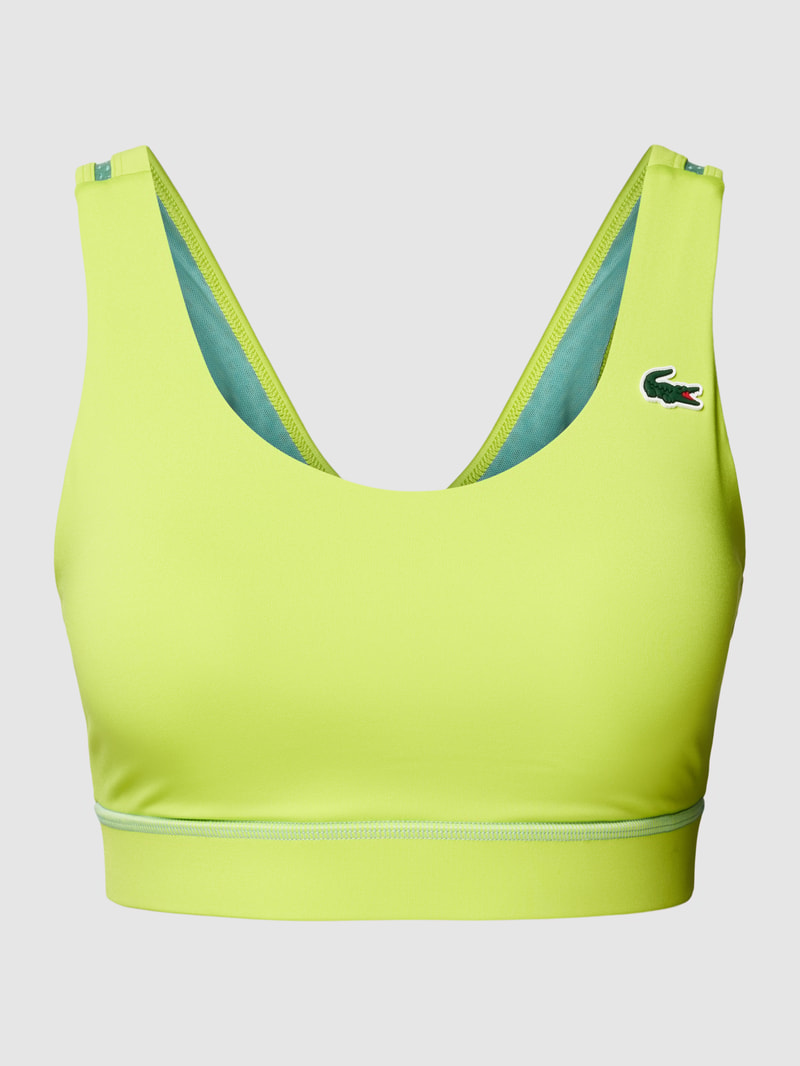 Bustier mit Logo-Detail in neon gelb