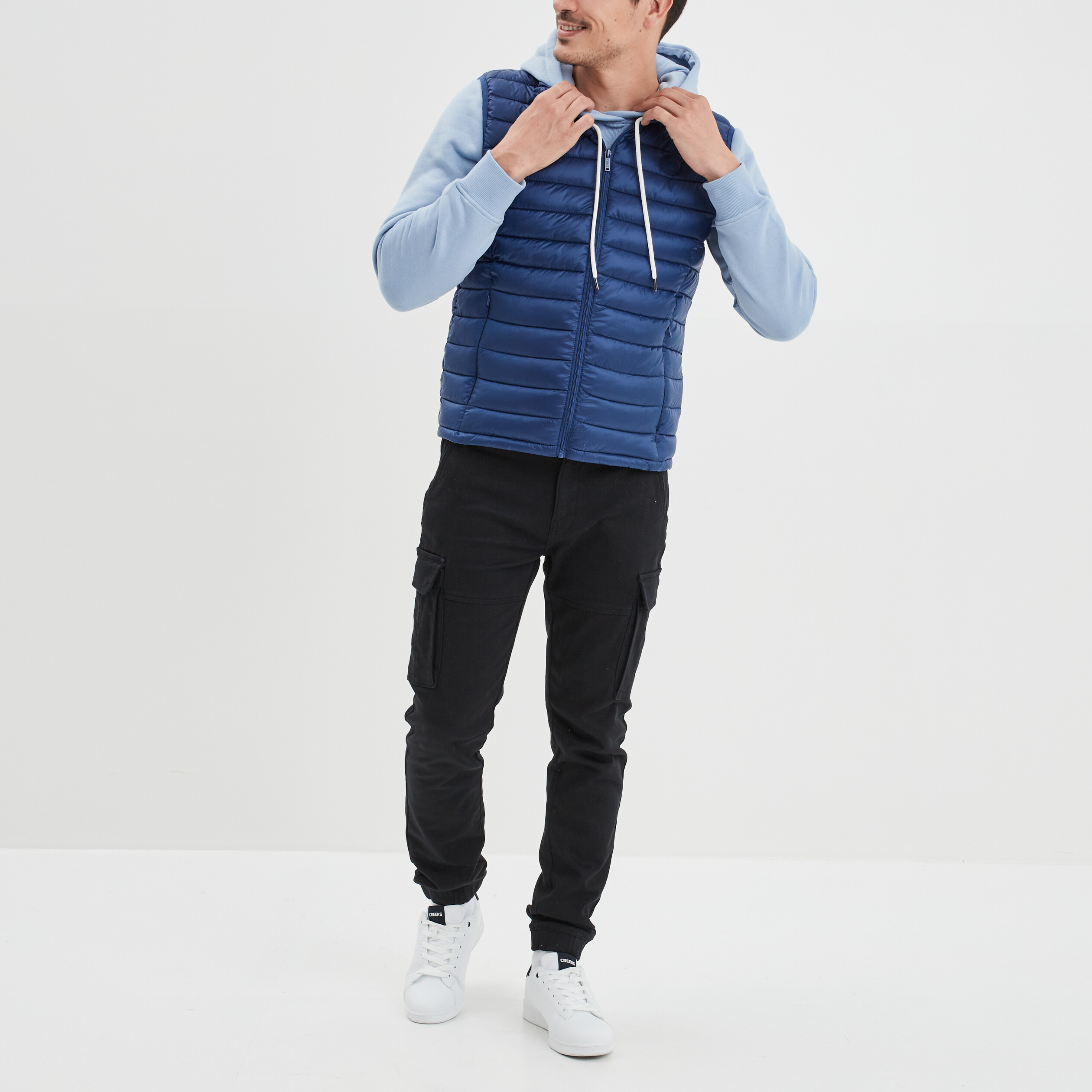 Sweat à capuche hoodie Creeks bleu ciel homme | La Halle