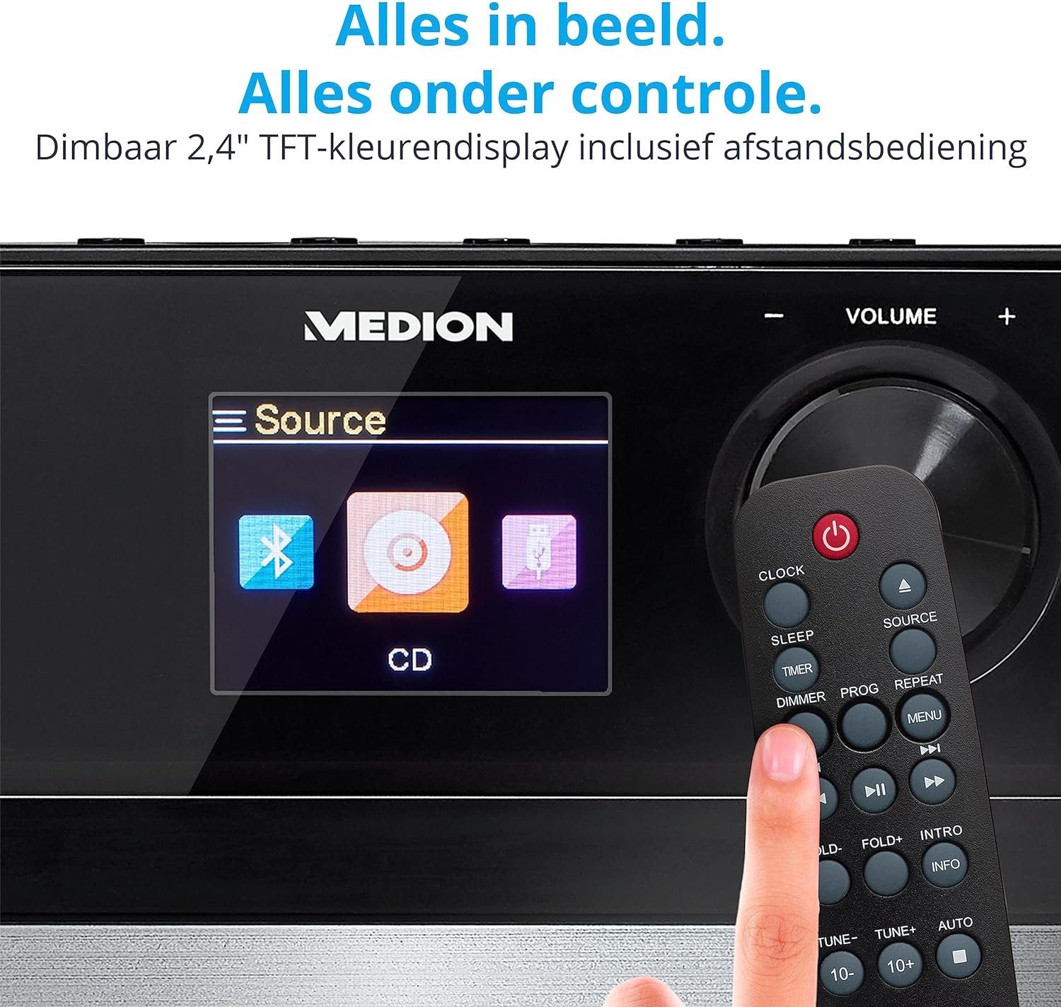 Medion® Medion P64014 Micro Audio System PLL UKW DAB+ Radio Bluetooth 2x 15W Lautsprechersystem