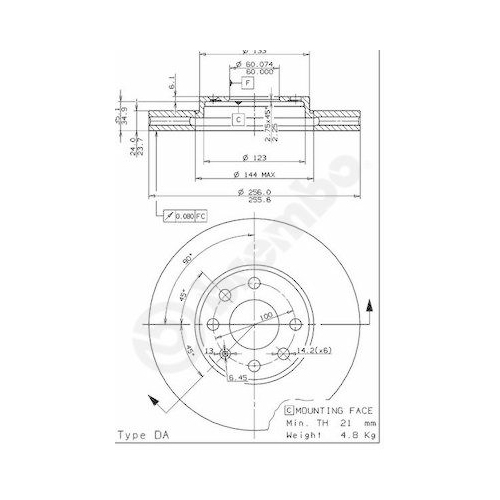 09.7628.11 BREMSSCHEIBE BREMBO VA  VP2 - ATU