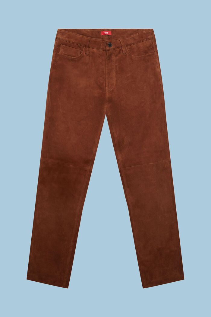 Gerade geschnittene Hose aus Rauleder