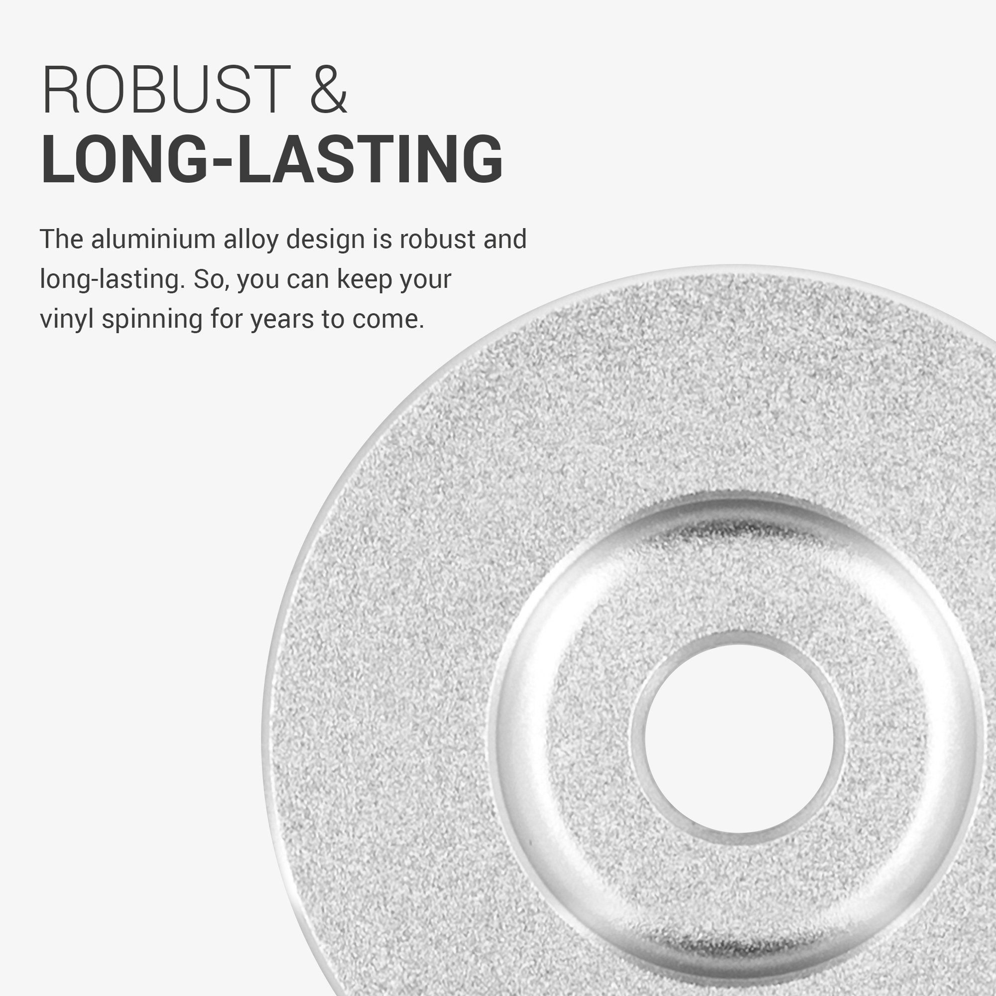 kwmobile Aluminium-Adapter für 7 Schallplatten mit großem Mittelloch