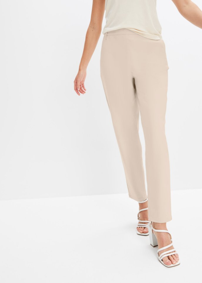 High-Waist-Hose mit Taschen und Bequembund, knöchellang