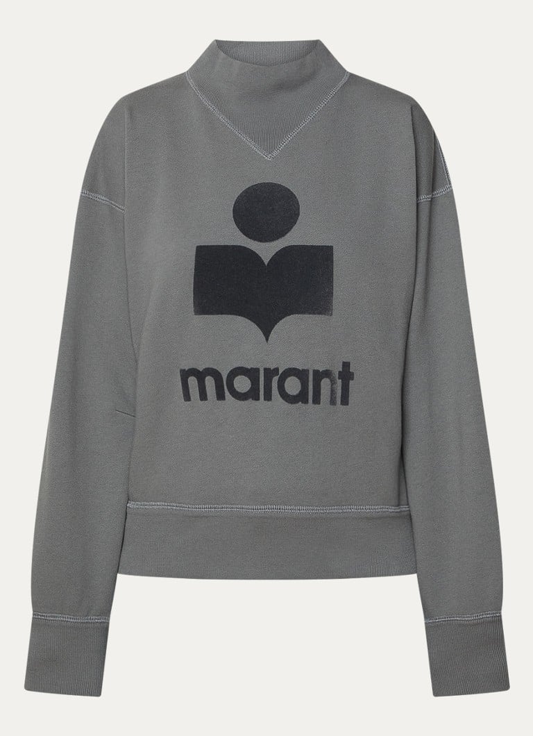 Sweter Moby od Isabel Marant z nadrukowanym logo.
