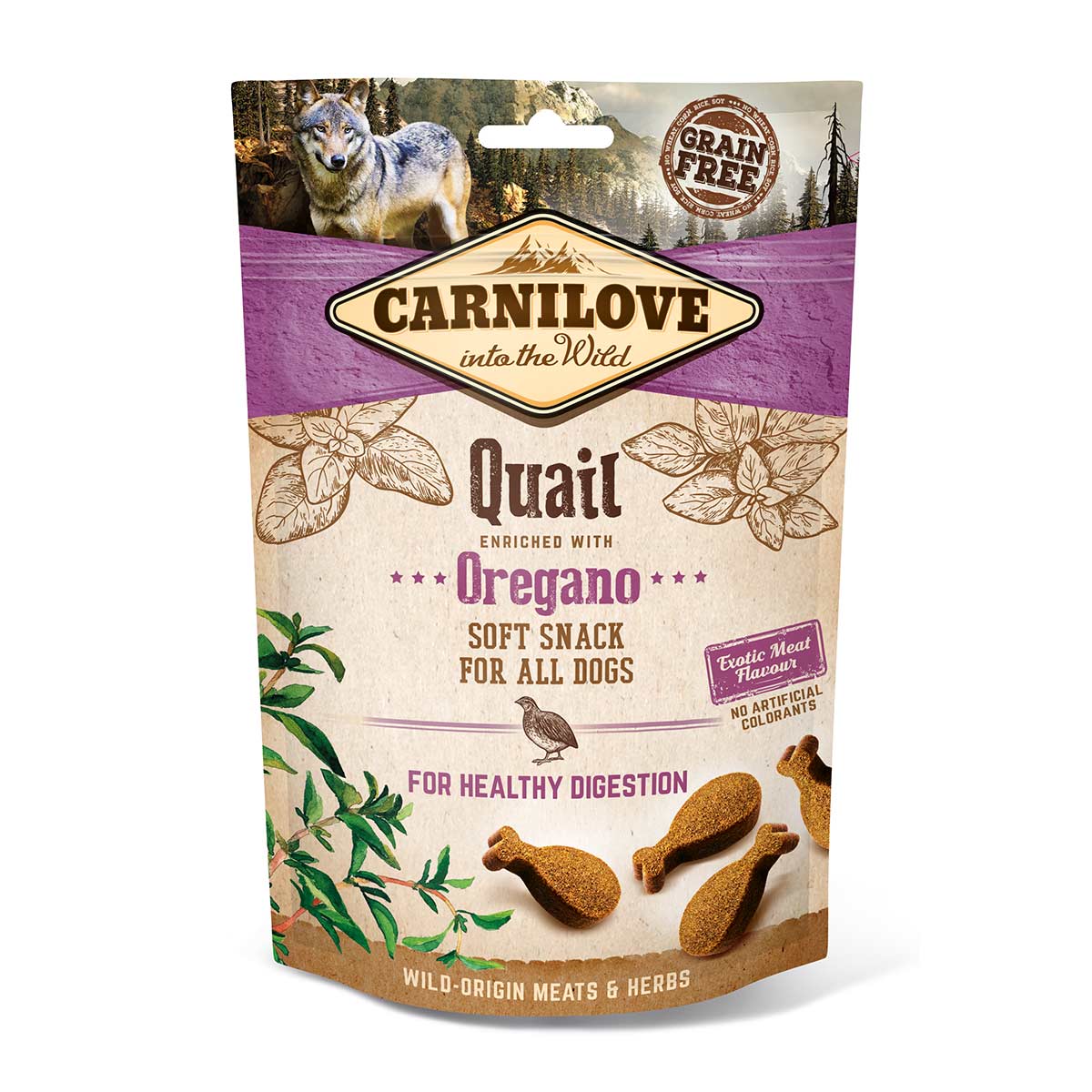 Carnilove Dog - Soft Snack - Quail with Oregano 200g bei ZooRoyal