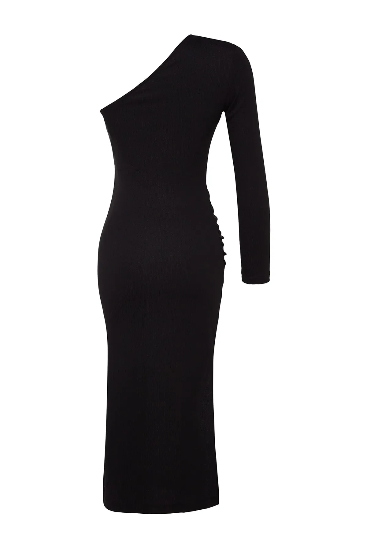 Trendyol Collection  Schwarzes, tailliertes, gestricktes, elegantes Abendkleid TPRAW24EL00106