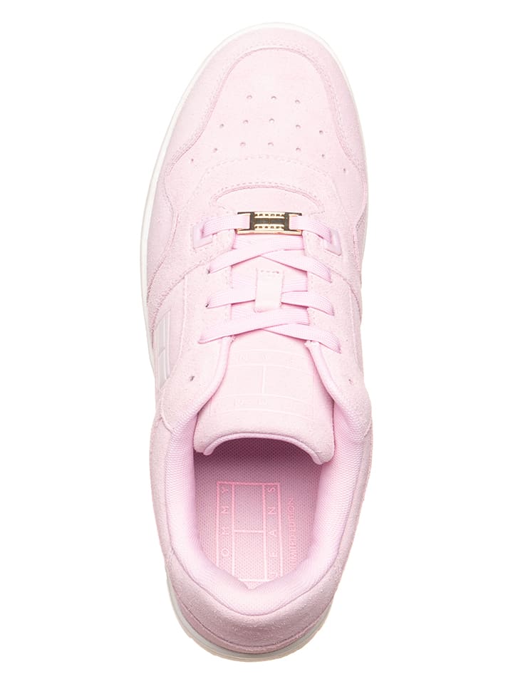 Tommy Hilfiger Shoes Leder-Sneakers in Rosa günstig kaufen 42