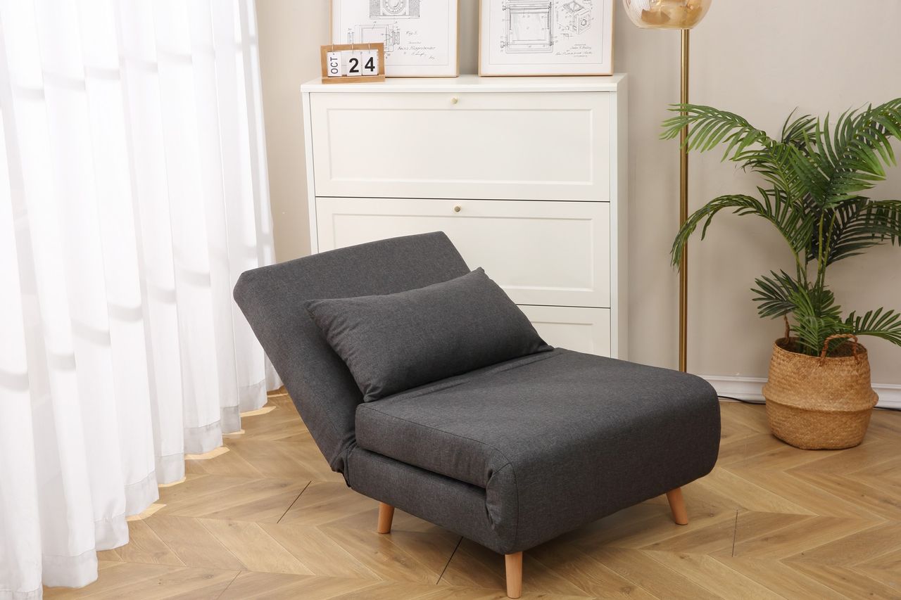 Trendstabil Schlafsessel inkl. Kissen 77 x 90 x 81 cm Anthrazit