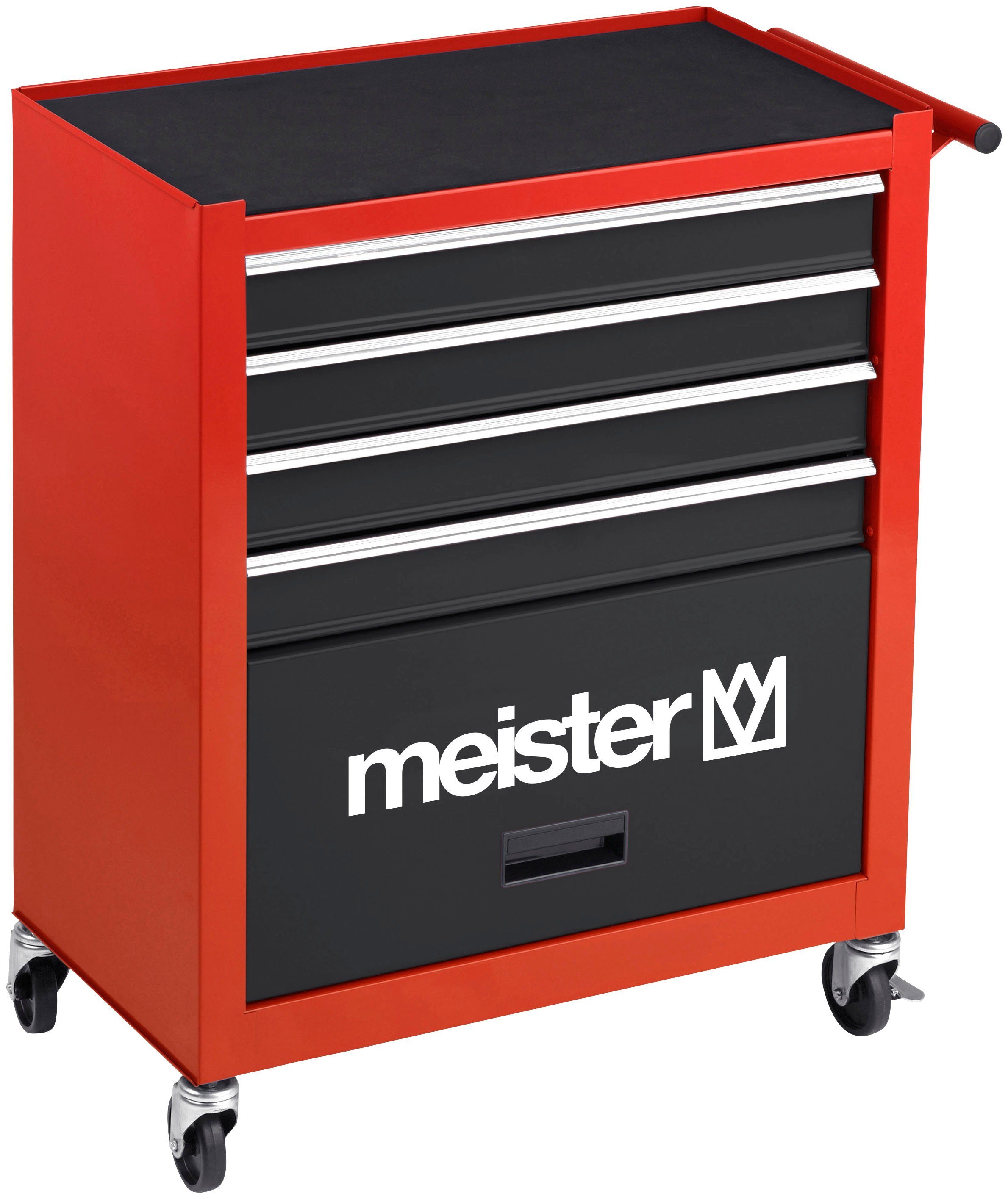 meister Werkstattwagen, max. Traglast:8 kg, 4 Schubladen