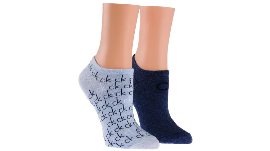 Calvin Klein Damen Sneaker Socken 2er Pack blau