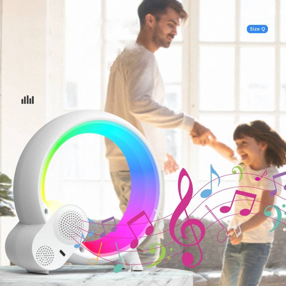 Blusmart Wecker Bluetooth Weck-Nachtlicht Naturgeräusche, Wecker, Snooze-Funktion, bunte Lichter, Einschlafhilfe