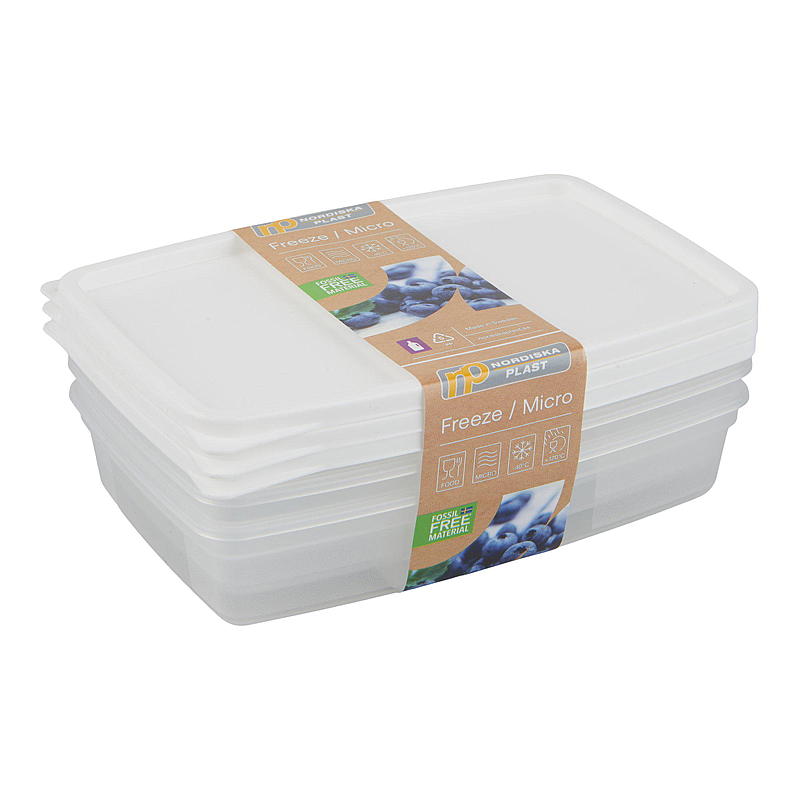 Cuisine Frys/kjøl-boks 3x0,4 l fossilfri hvit