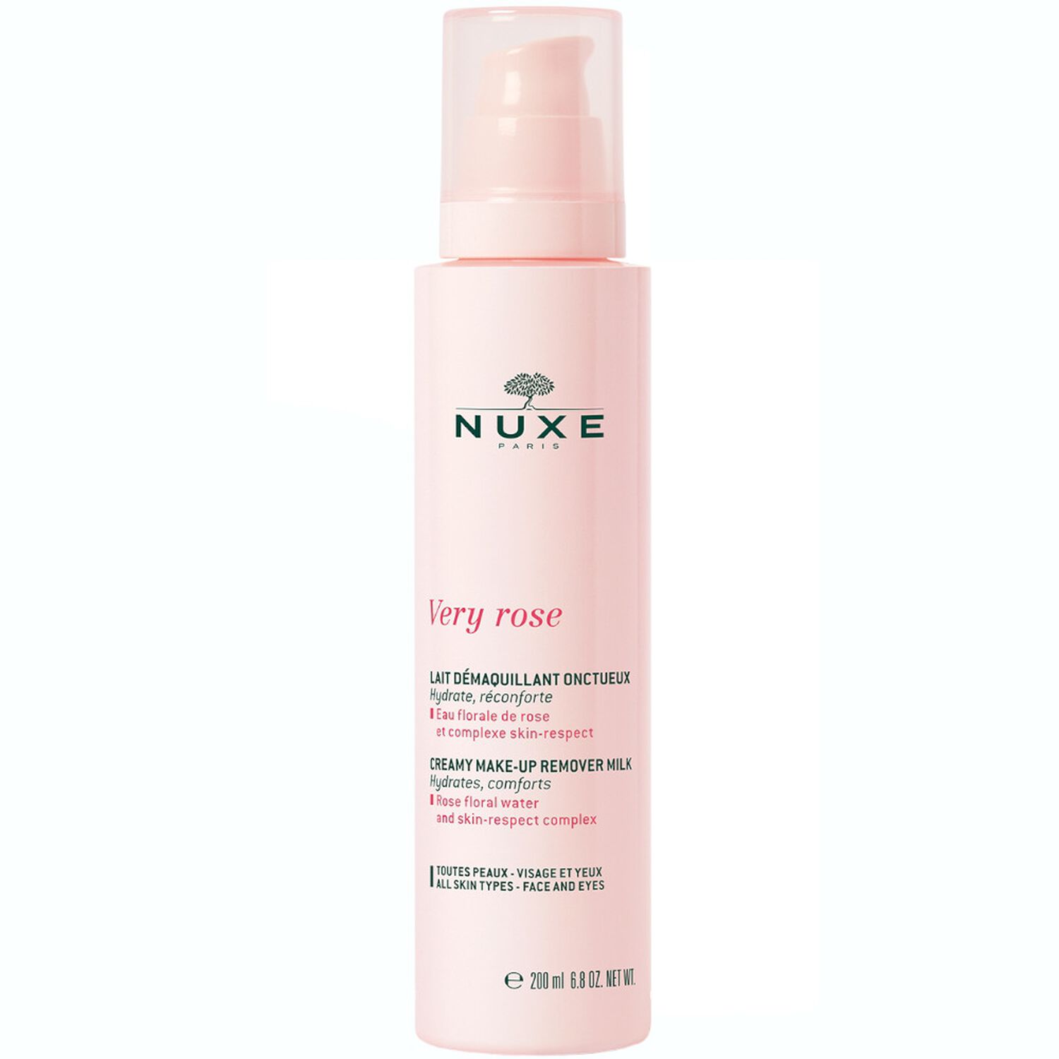 Nuxe Lait Démaquillant Onctueux Very Rose - Toutes peaux - 200ml