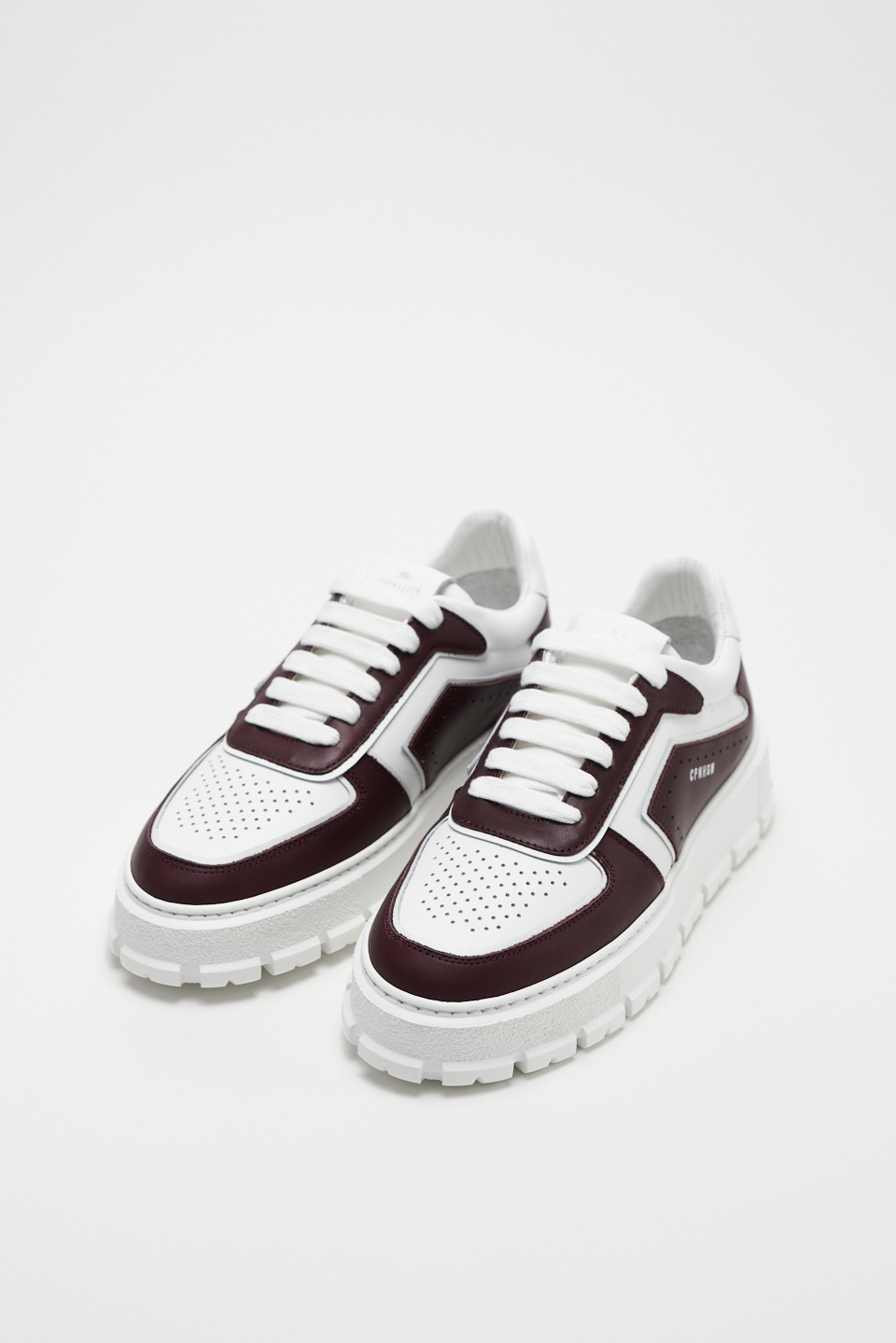 CPH332 leather mix bordeaux/white