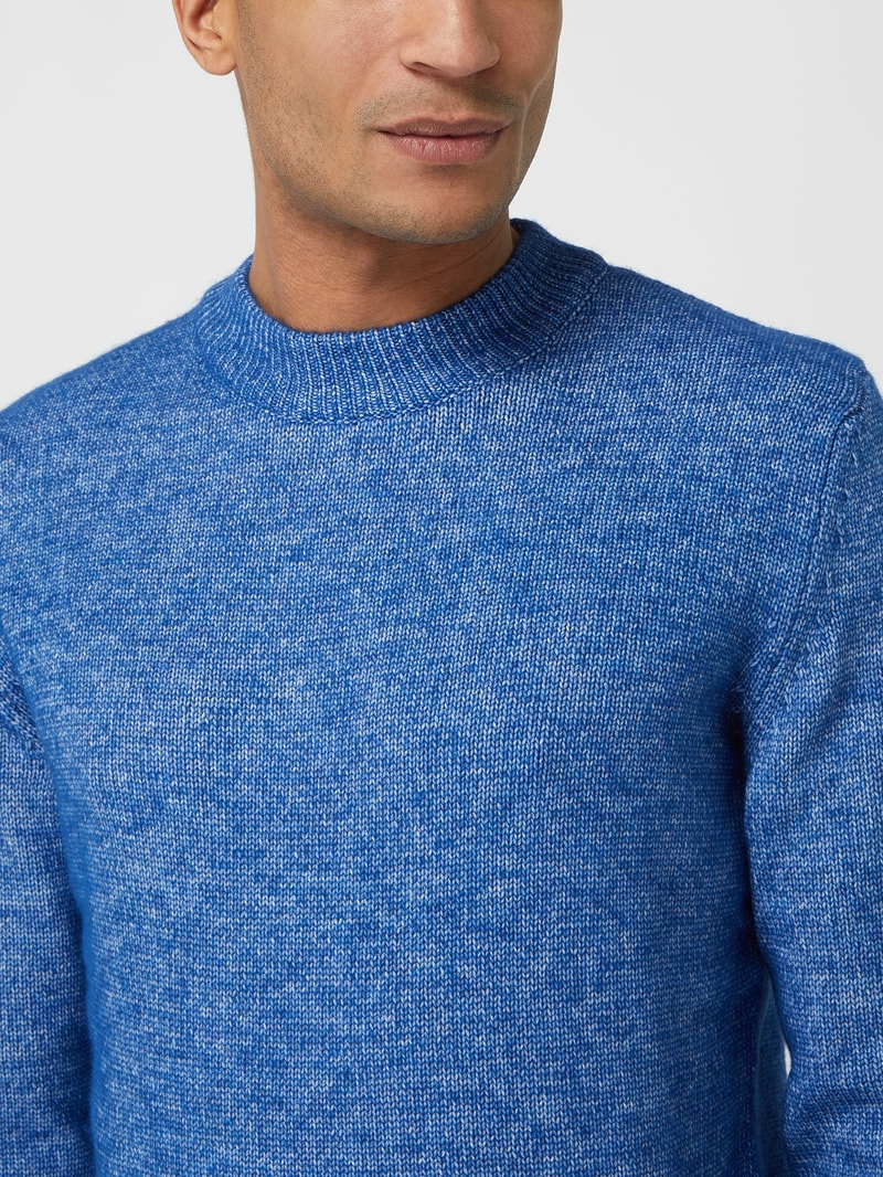Pullover mit Woll-Anteil in blau