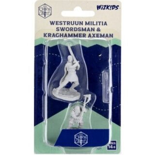 Critical Role Miniaturen unbemalt Westruun Militia Swordsman & Kraghammer Axeman (2)
