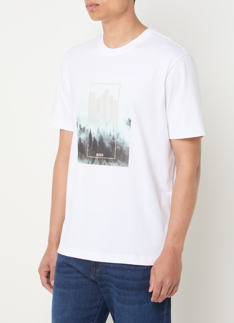 Tricou HUGO BOSS Forest cu logo imprimat