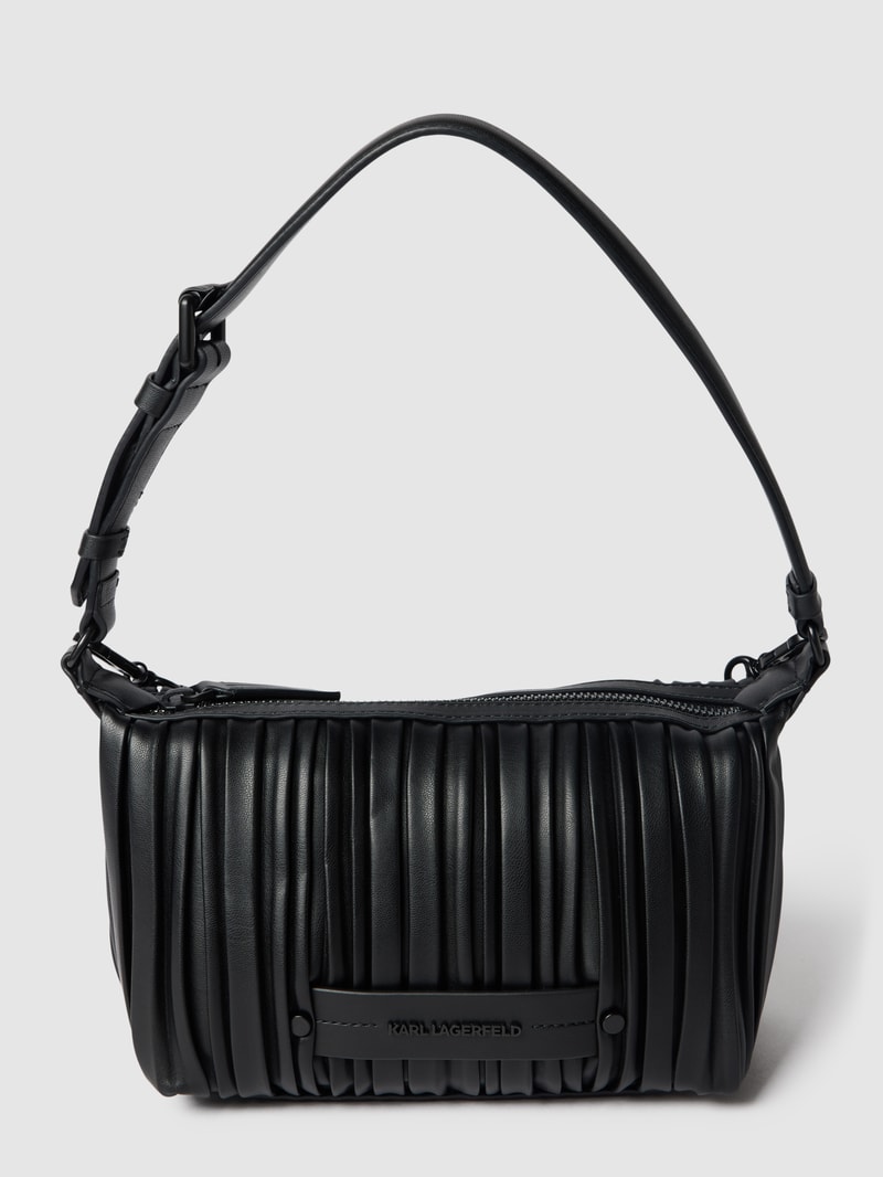 Handtasche mit Label-Detail in schwarz