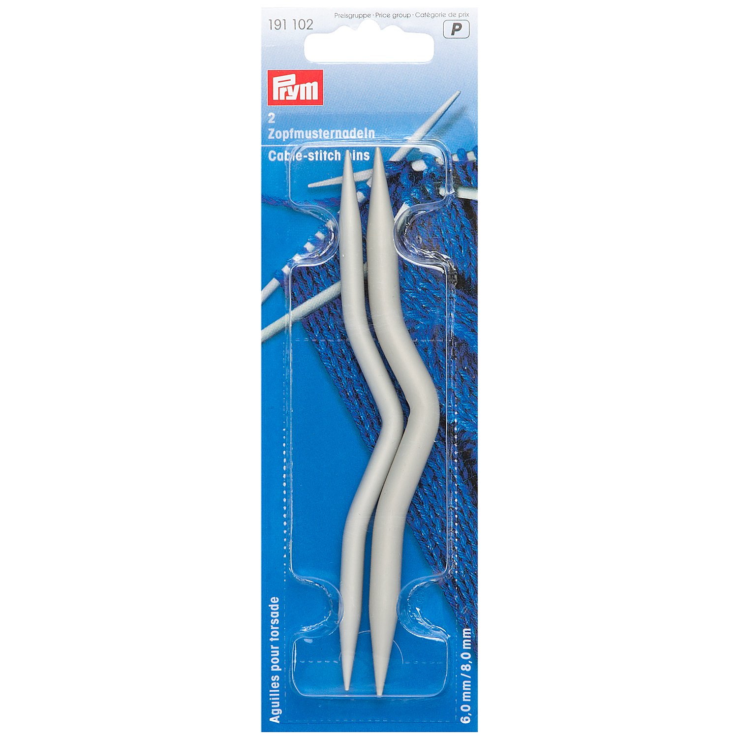 Prym Zopfmusternadeln, Stärke: 6 mm und 8 mm