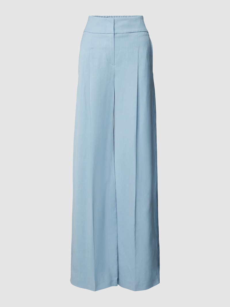 Hose mit Bundfalten in hellblau