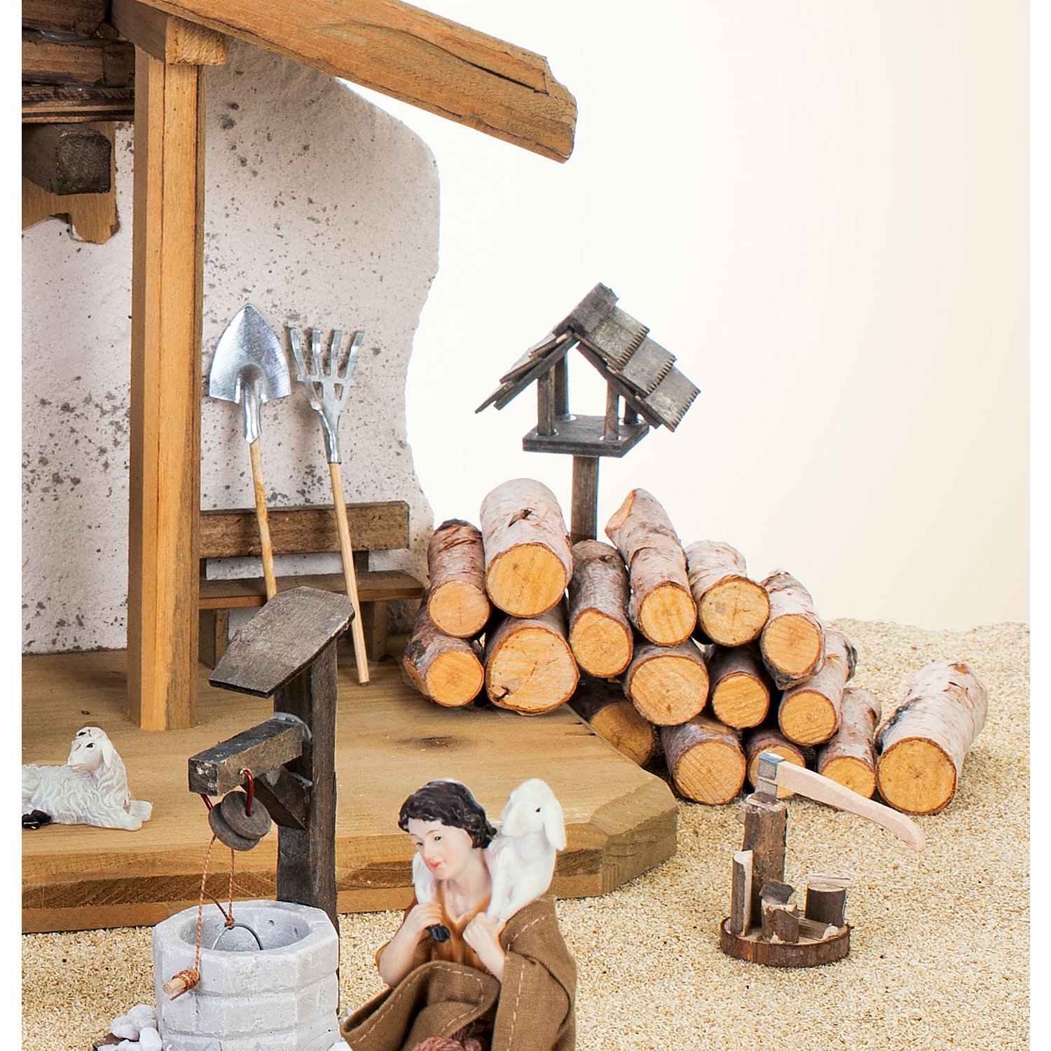 Vogelhäuschen aus Holz, 10,5 cm