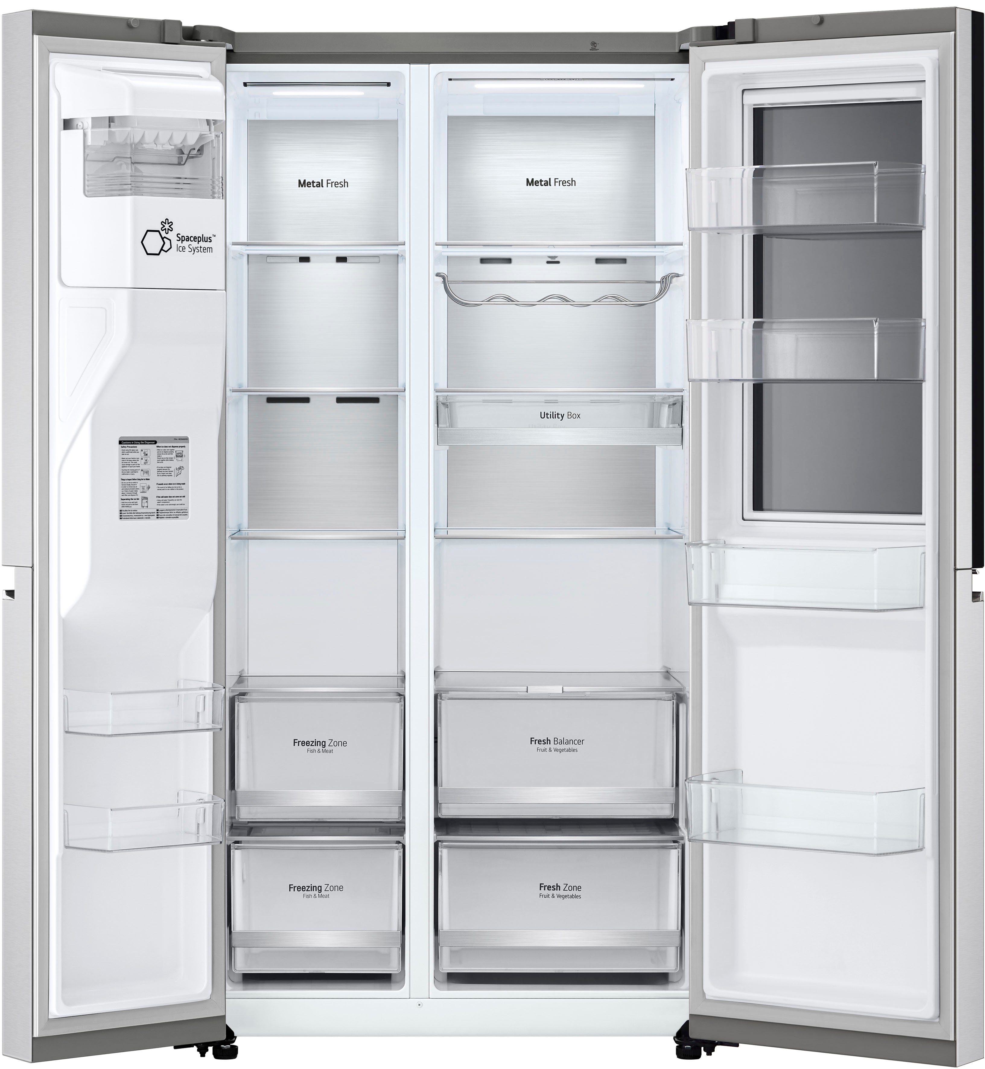 LG Side-by-Side GSXV90BSAE, 179 cm hoch, 91,3 cm breit, InstaView™