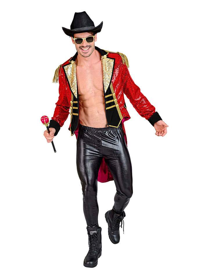 Carnival Party Kostümfrack ''Zirkusdirektor'' in Rot/ Schwarz/ Gold günstig kaufen