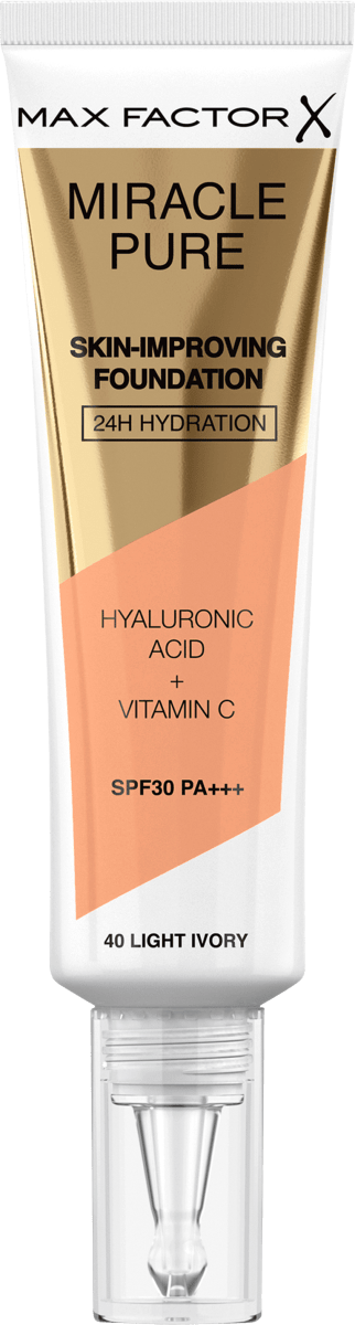 Foundation Miracle Pure 40 Light Ivory, LSF 30, 30 ml