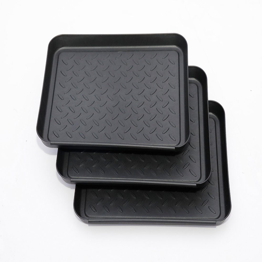 SCOHOME Schuhabtropfschale 3 Stück Schuhabtropfschale Schuhmatte Ablage (3-tlg., für Schuhe Regen Haustiere Innen Außenbereich(35*27.5*3cm), Schuhmatte Schuhwanne Kunststoff