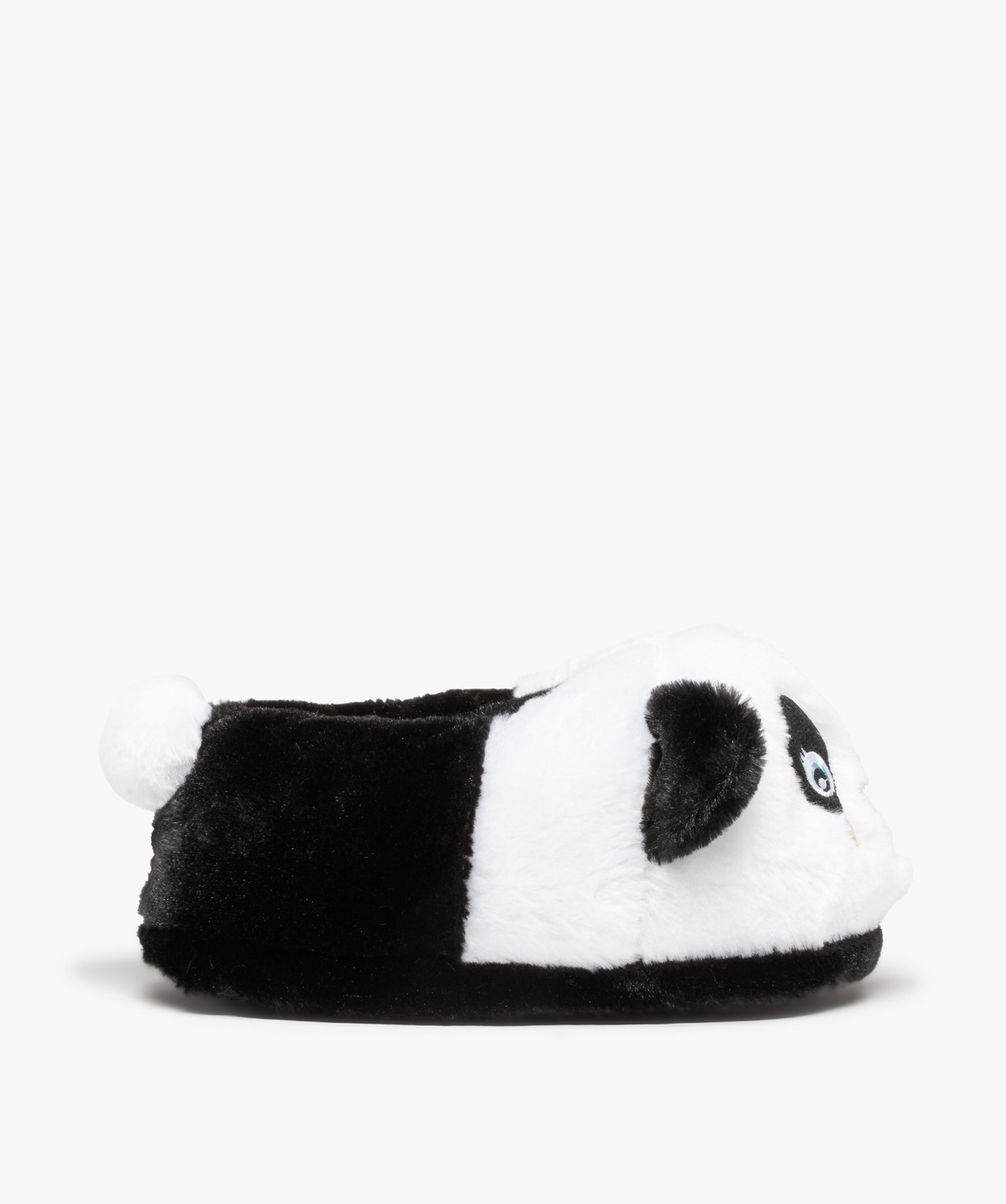 Chaussons fille 3D panda avec oreilles en relief blanc | GEMO