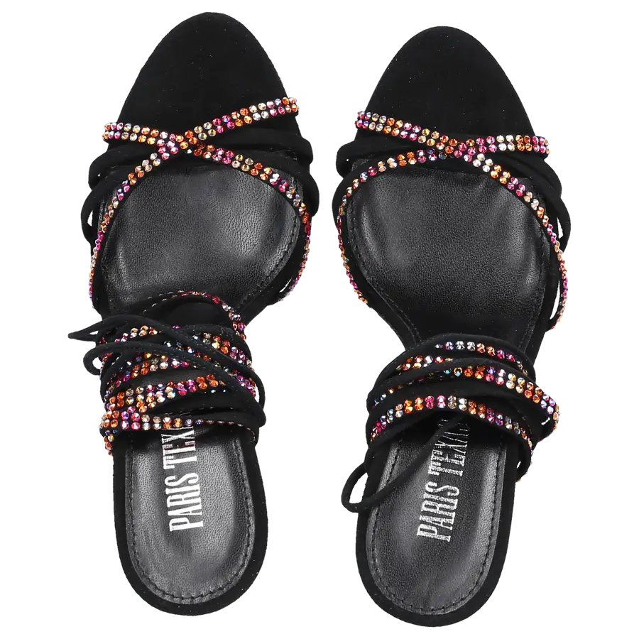 Paris Texas - Sandalen HOLLY NICOLE Veloursleder - schwarz