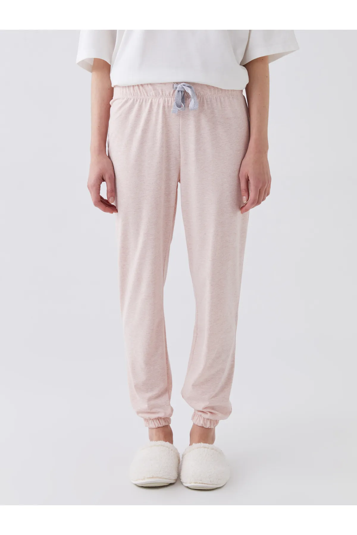 LC Waikiki  Einfarbige Jogger-Pyjamahose für Damen mit elastischem Bund