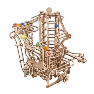Mechanischer Modellbausatz Murmelbahn mit Spiralaufzug