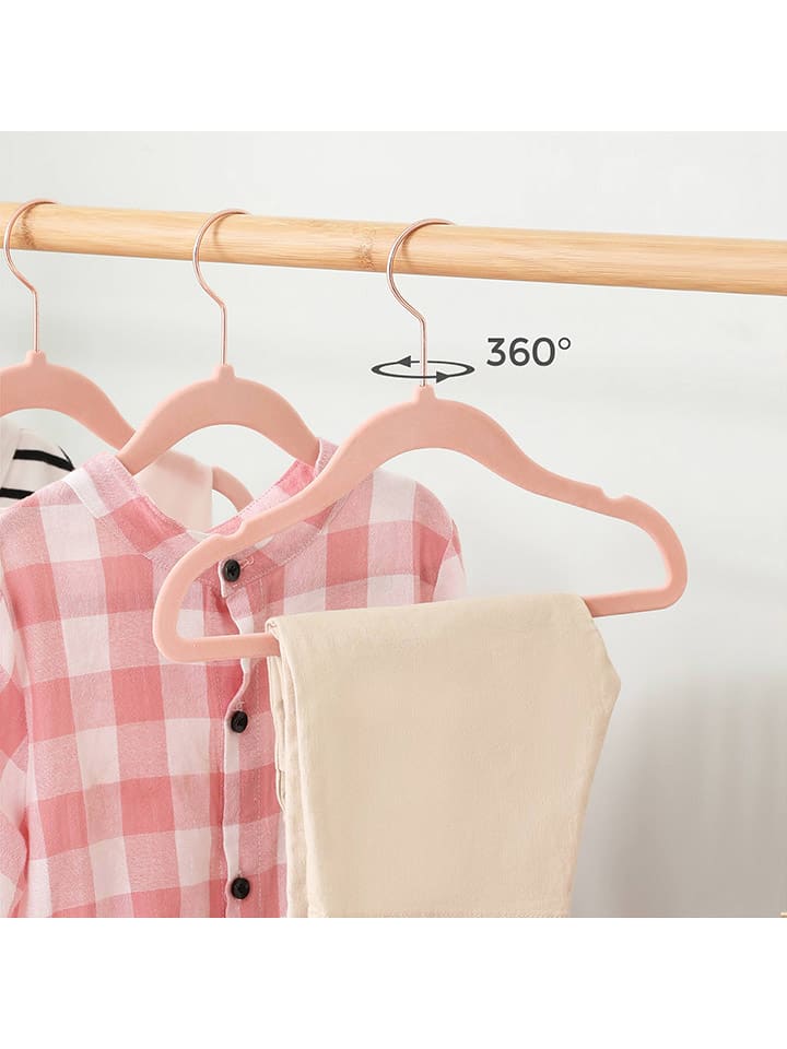 Songmics 50er-Set: Kinderkleiderbügel in Rosa/ Roségold - (B)30 x (H)20,5 cm günstig kaufen onesize