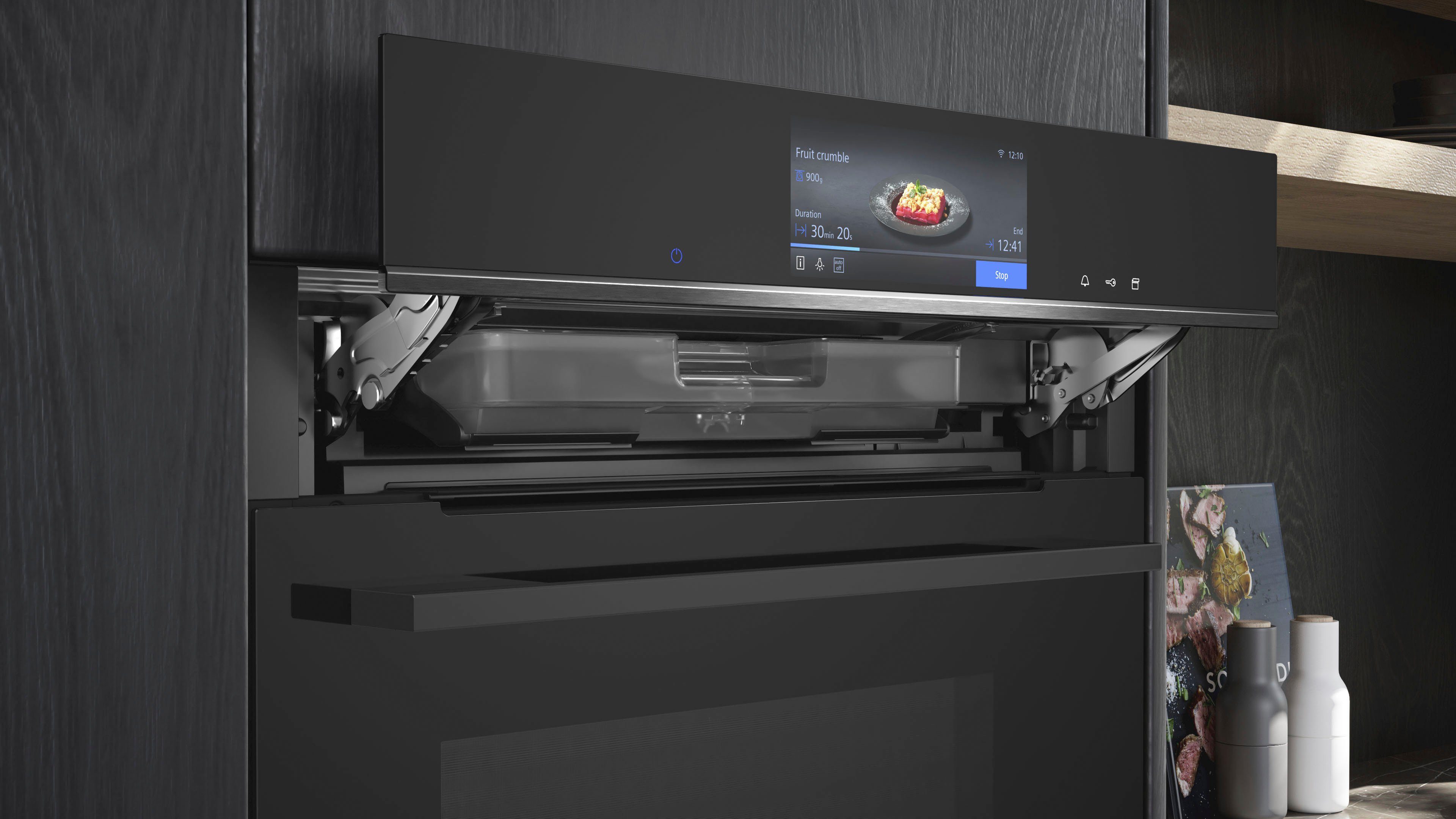 SIEMENS Dampfbackofen iQ700 HS758G3B1, mit Teleskopauszug nachrüstbar, ecoClean Plus