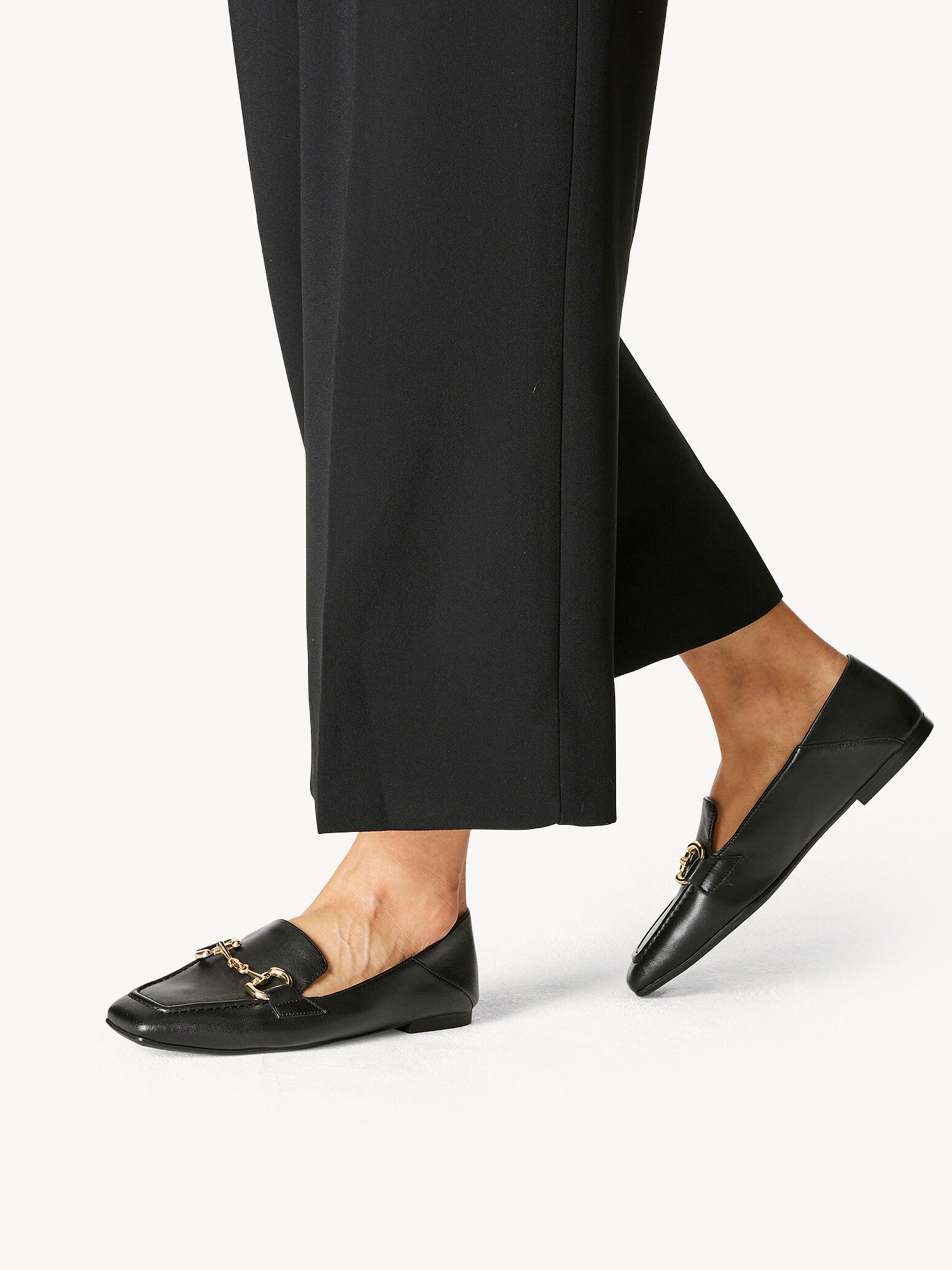 Slipper en cuir - noir