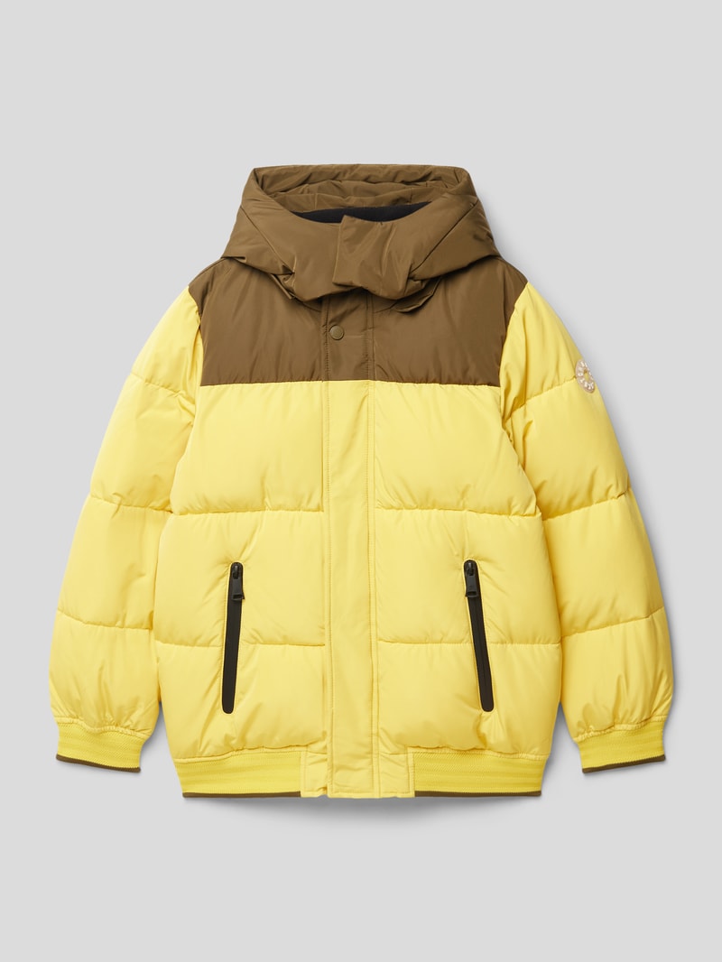 Steppjacke mit Reißverschlusstaschen in khaki