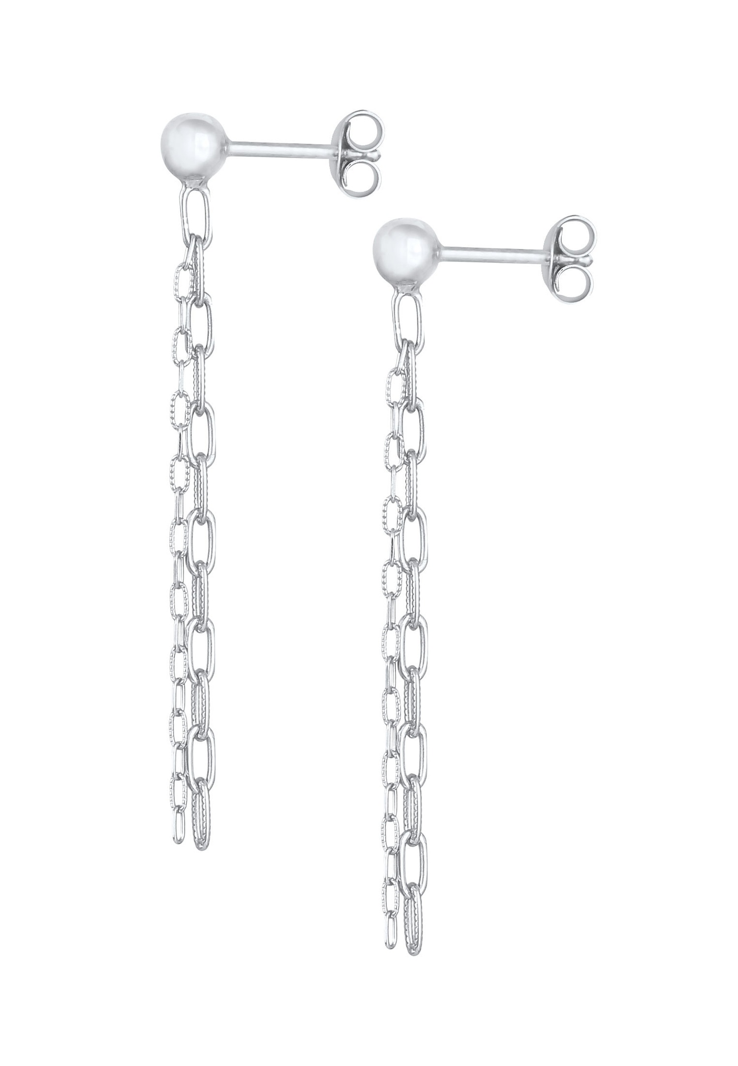 Orecchini da donna Elli, con catena a maglie e pendenti, stile trendy da blogger, in argento sterling 925 placcato oro.
